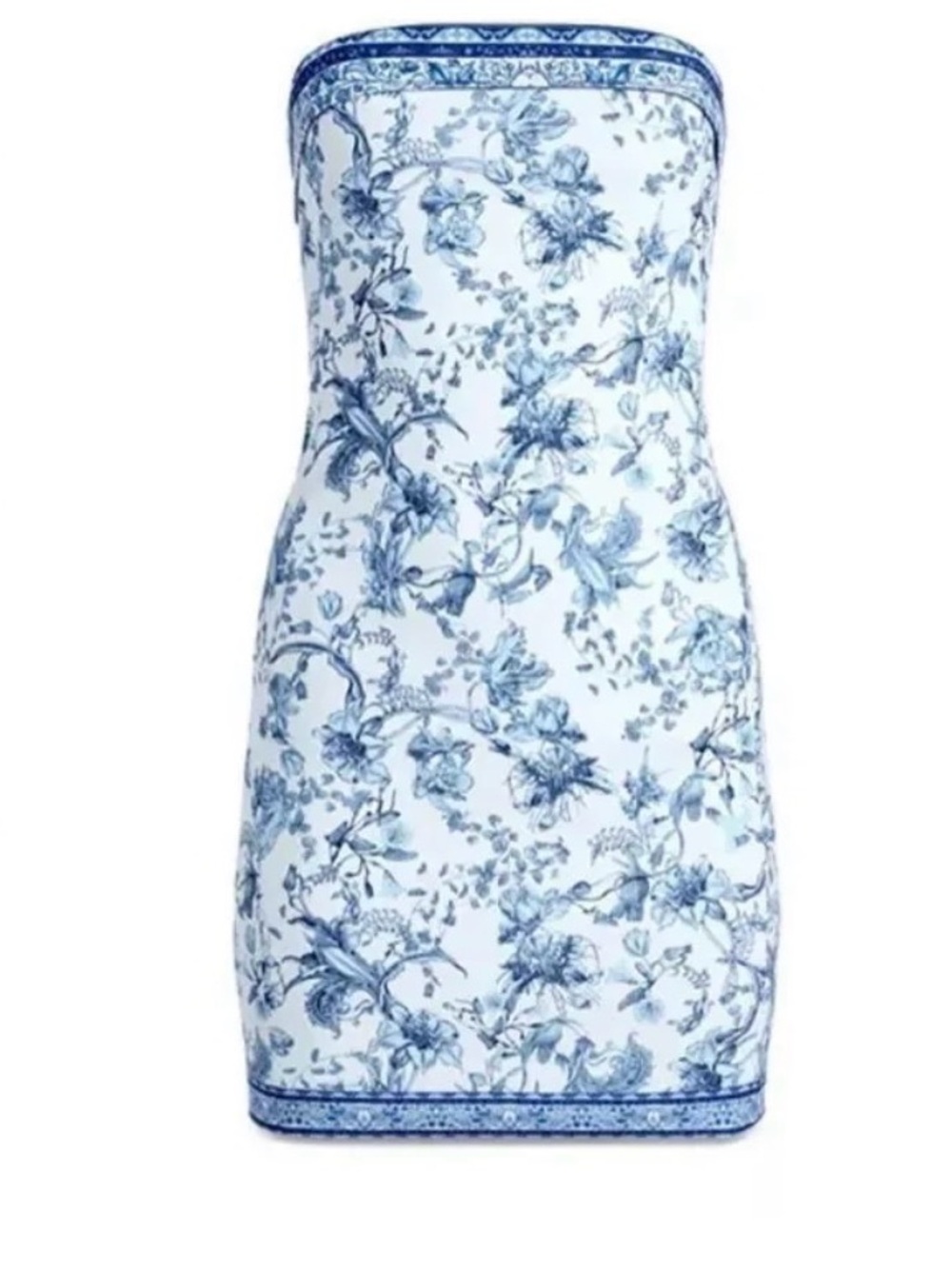 Alice+Olivia Blue Kelly Square Bust Mini Dress Size 2 - Picture 5 of 10